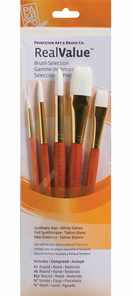 Brush Set 9152 5-Piece Syn White Taklon