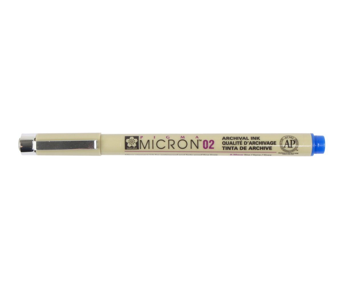 Pigma Micron Pen 02 Blue .30mm