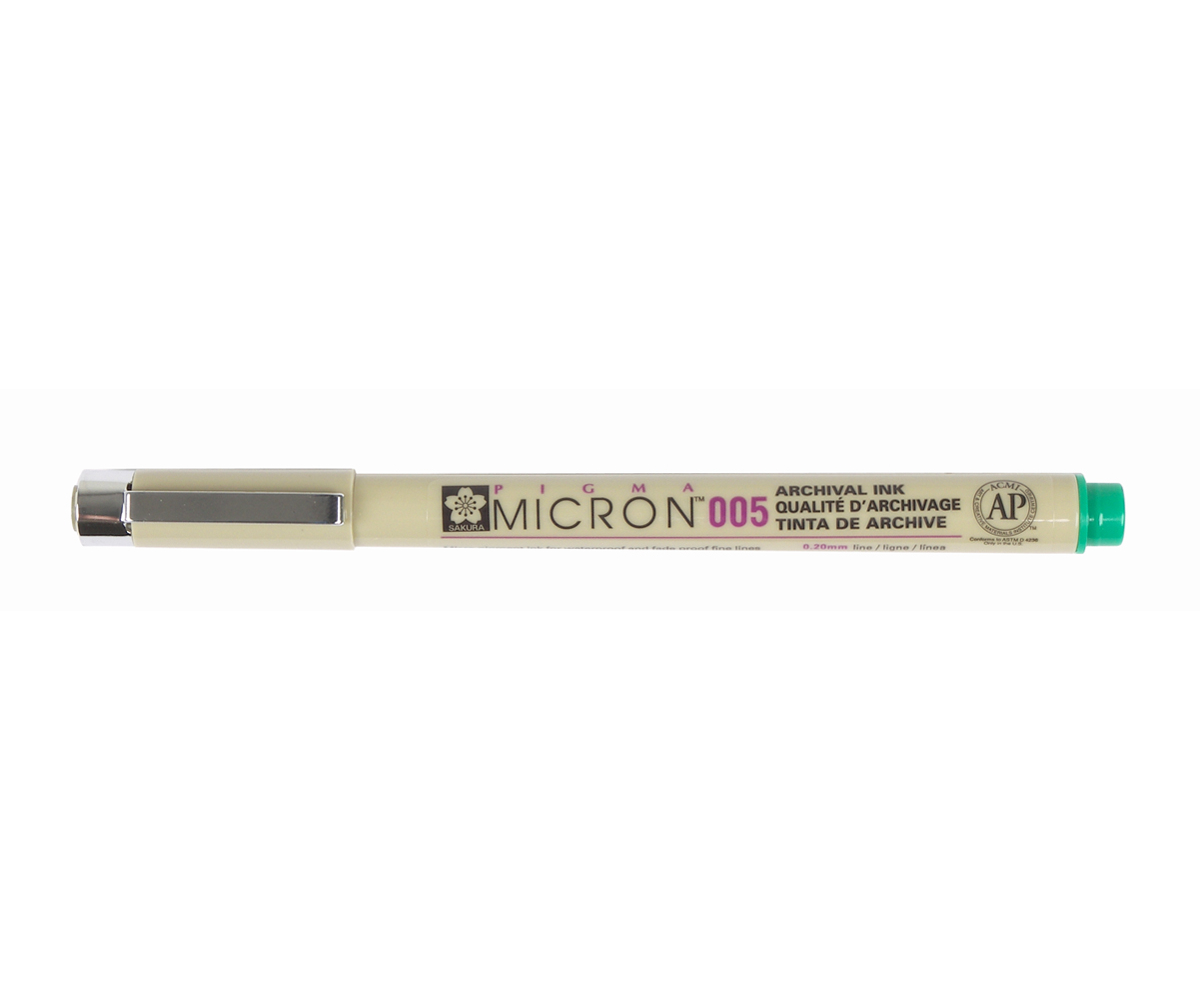 Pigma Micron Pen 005 Green .20mm