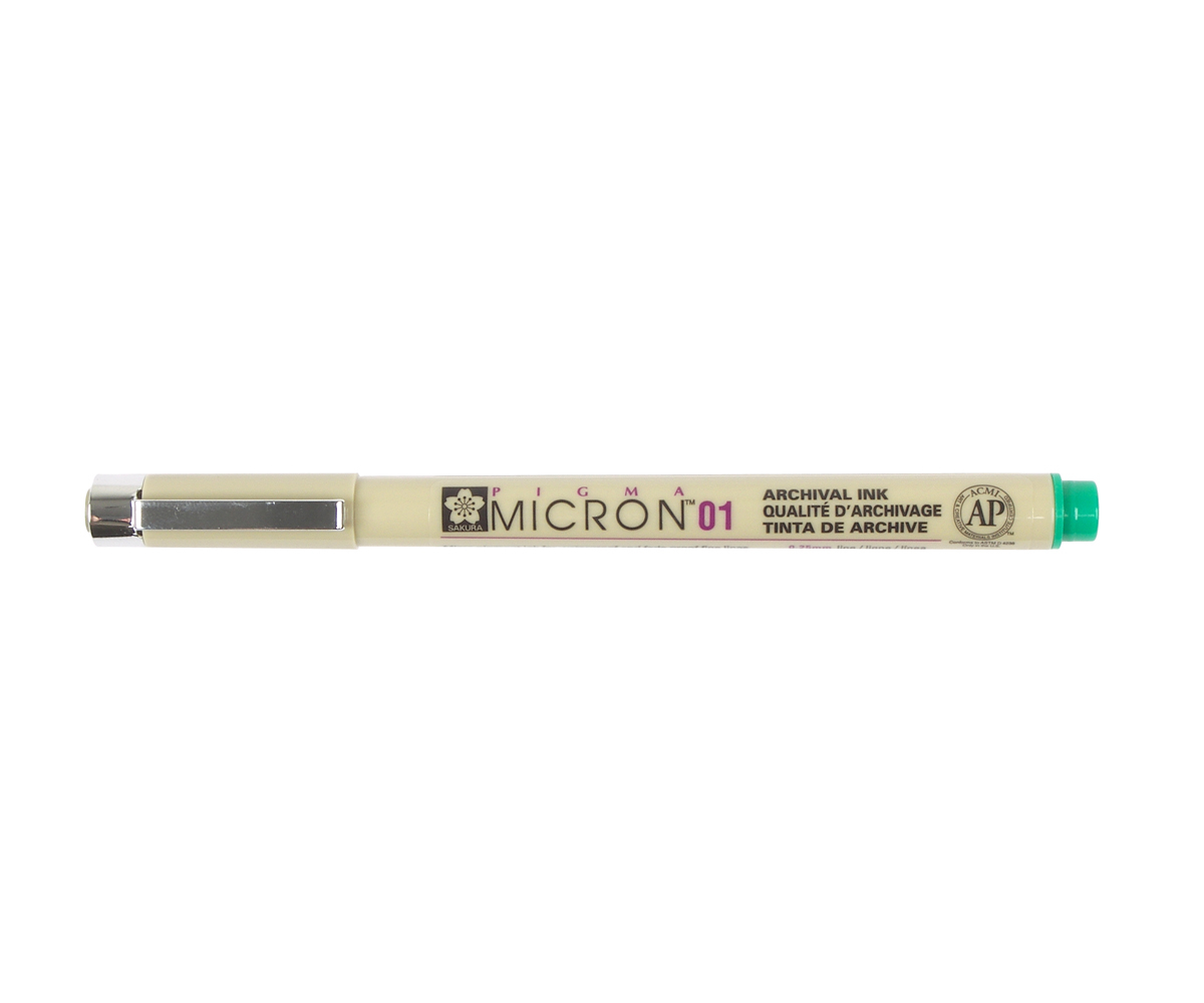 Pigma Micron Pen 01 Green .25mm