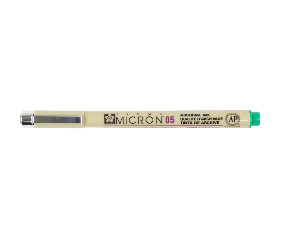 Pigma Micron Pen 05 Green .45mm