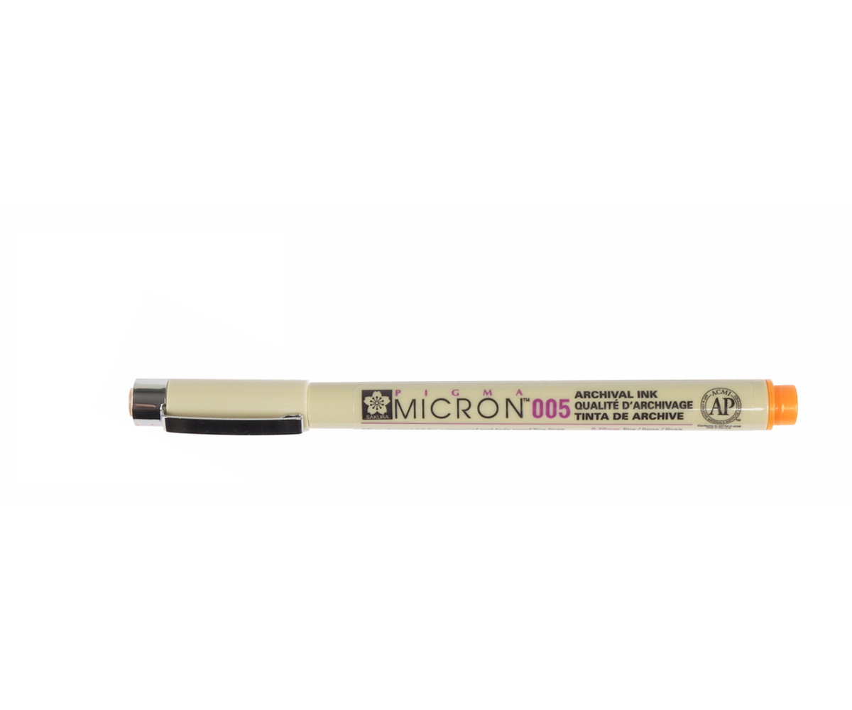 Pigma Micron Pen 005 Orange .20mm