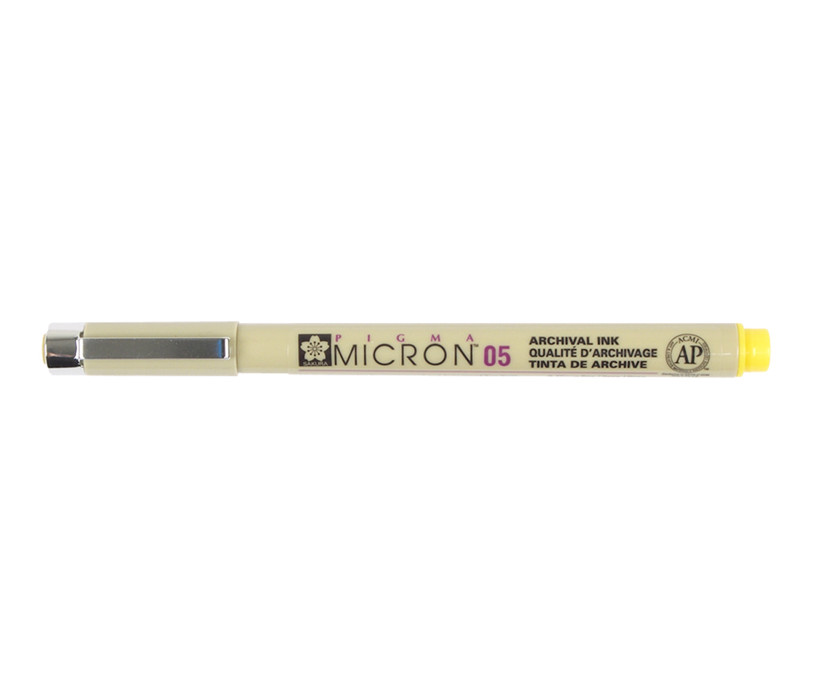Pigma Micron Pen 05 Yellow .45mm