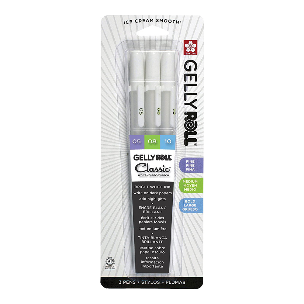 Gelly Roll Classic Pen White Set of 3