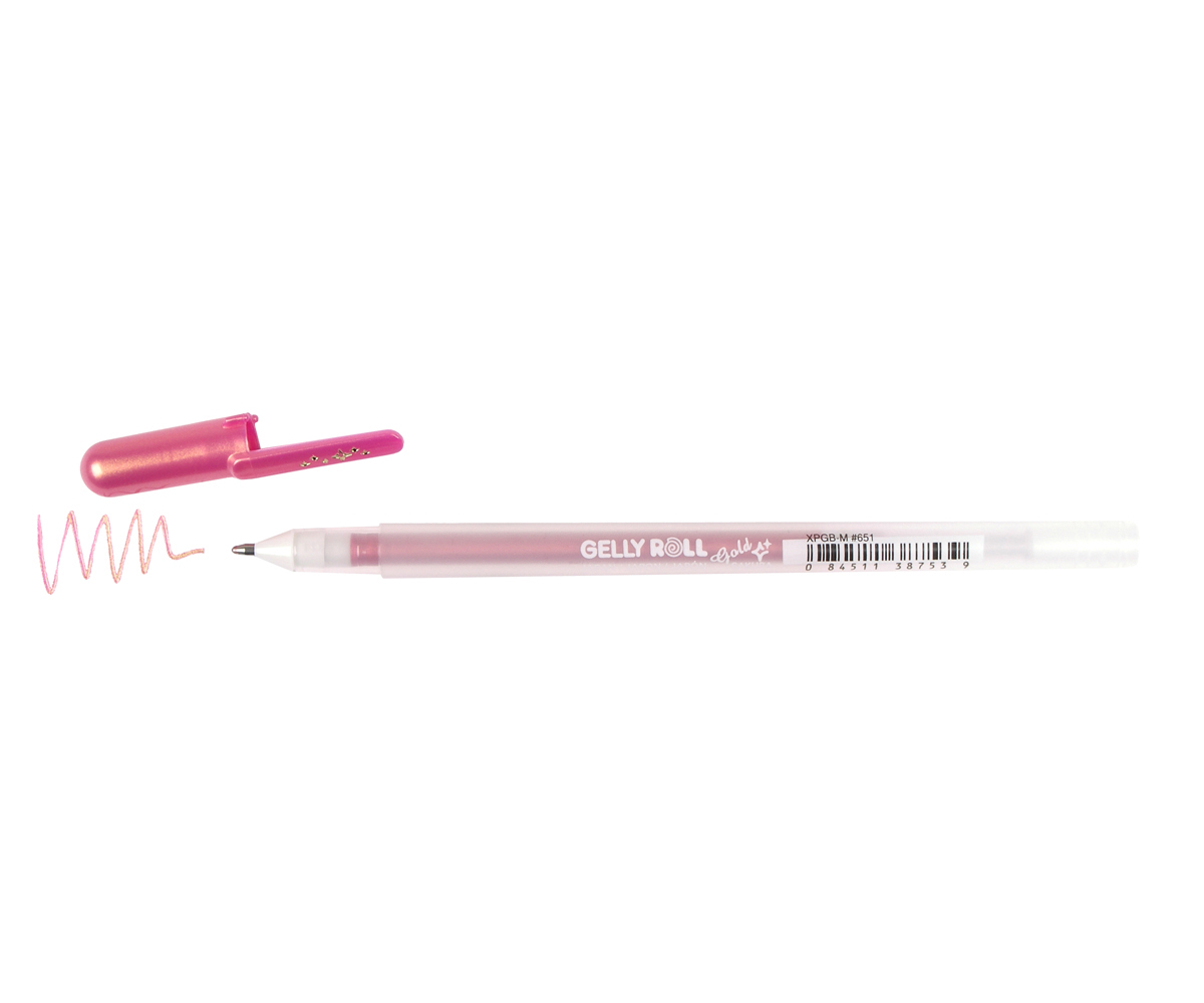 Gelly Roll Pen Gold Shadow Pink