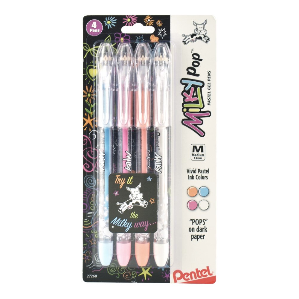 Pentel Milky Pop Gel Pens 4-Pack