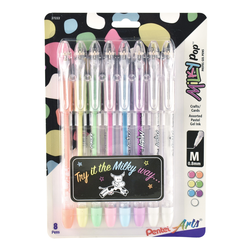 Pentel Milky Pop Gel Pens 8-Pack