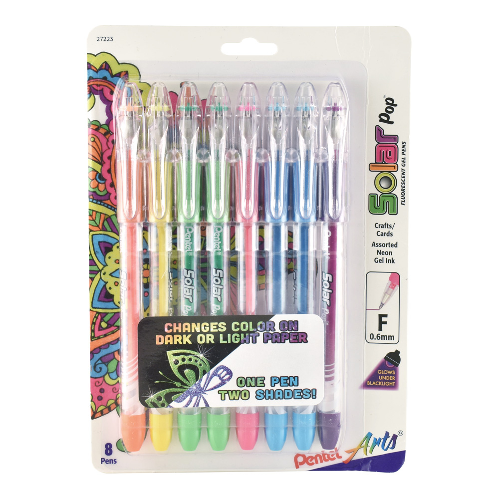 Pentel Solar Pop Gel Pens 8-Pack