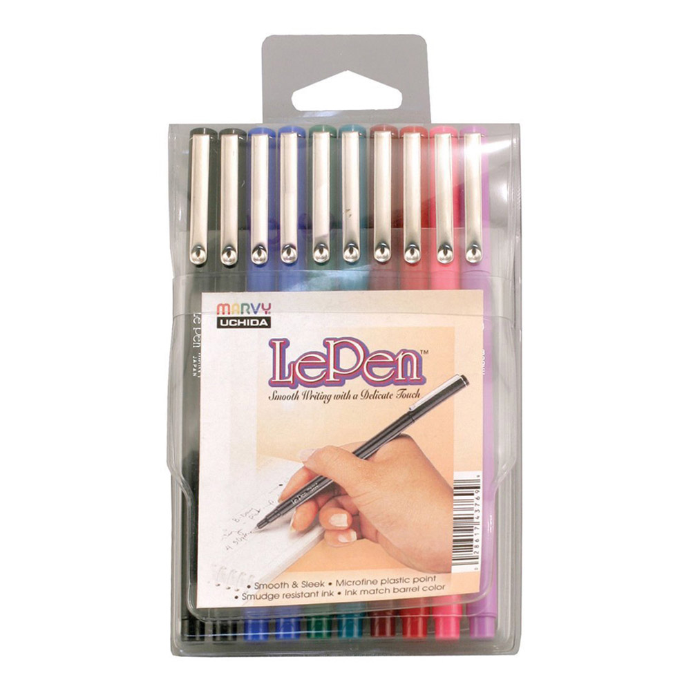 LePen Set of 10 Basic Color Pens
