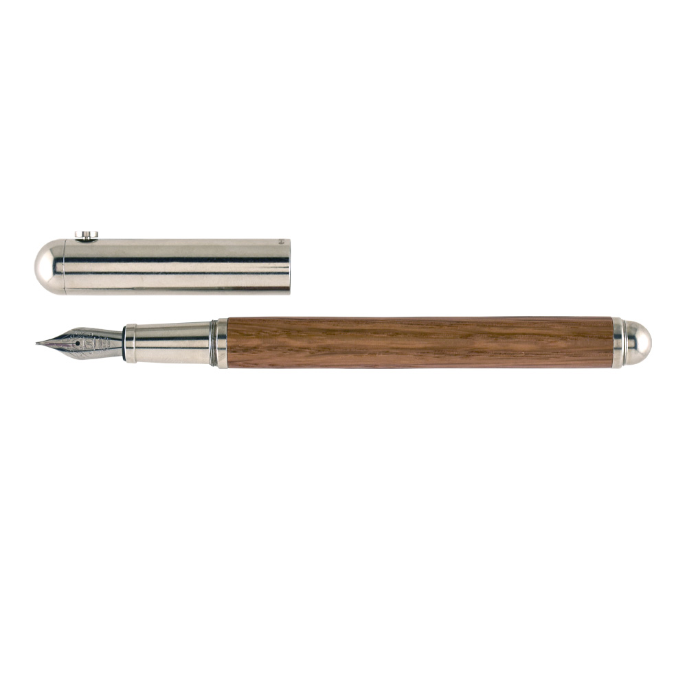 e+m Contract Long Fountain Pen Aged Oak