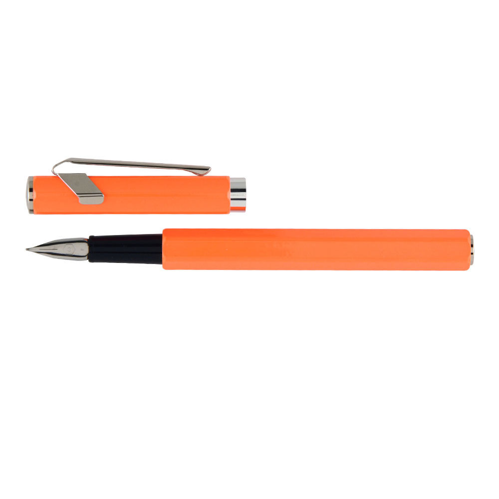 849 Fountain Pen Fluorescent Orange Nib F