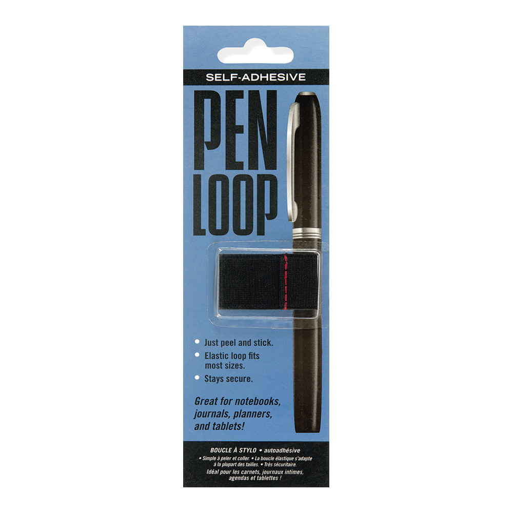 Pen Loop Black Self-Adhesive