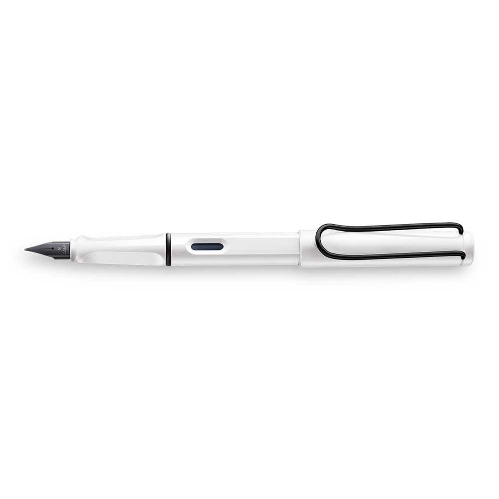 Lamy Safari Fountain Pen Fine White/Black