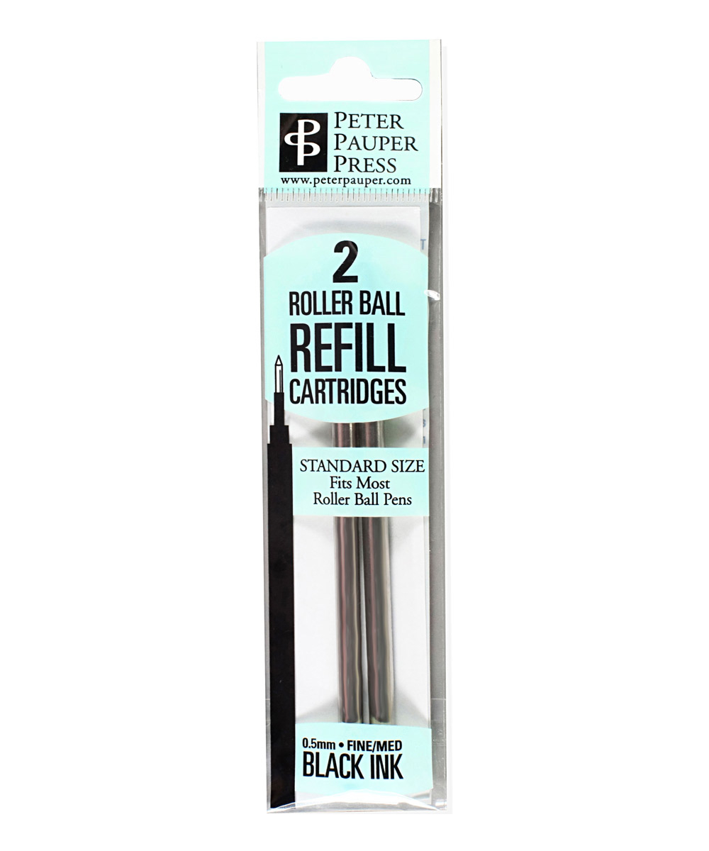 Designer Rollerball Refill 0.5 Black 2/Pack