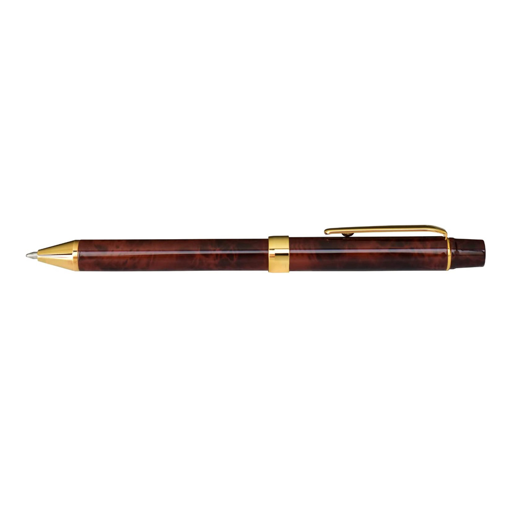 Yasutomo Quadpoint Twist Pen Brown Marble