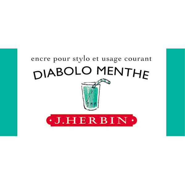 J. Herbin Fountn Pen Ink 30Ml Diabolo Menthe