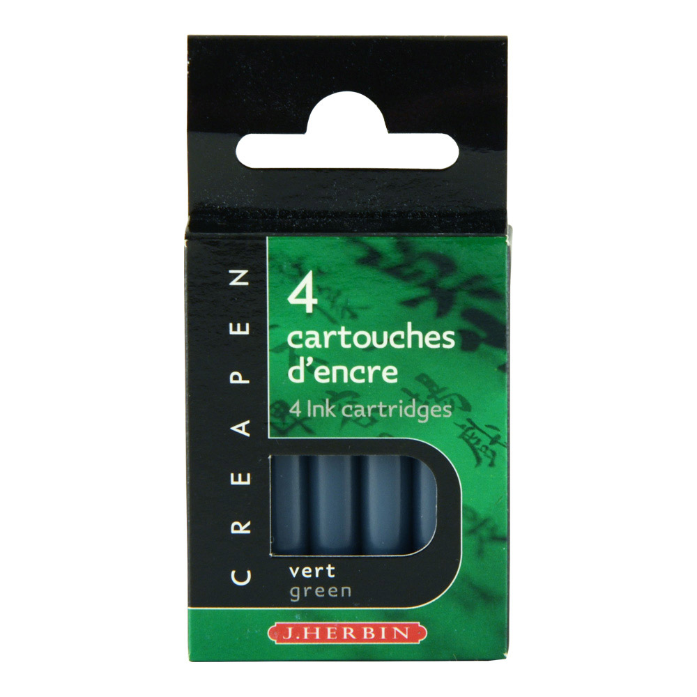 J. Herbin Cartridge Refill Green 4 pack