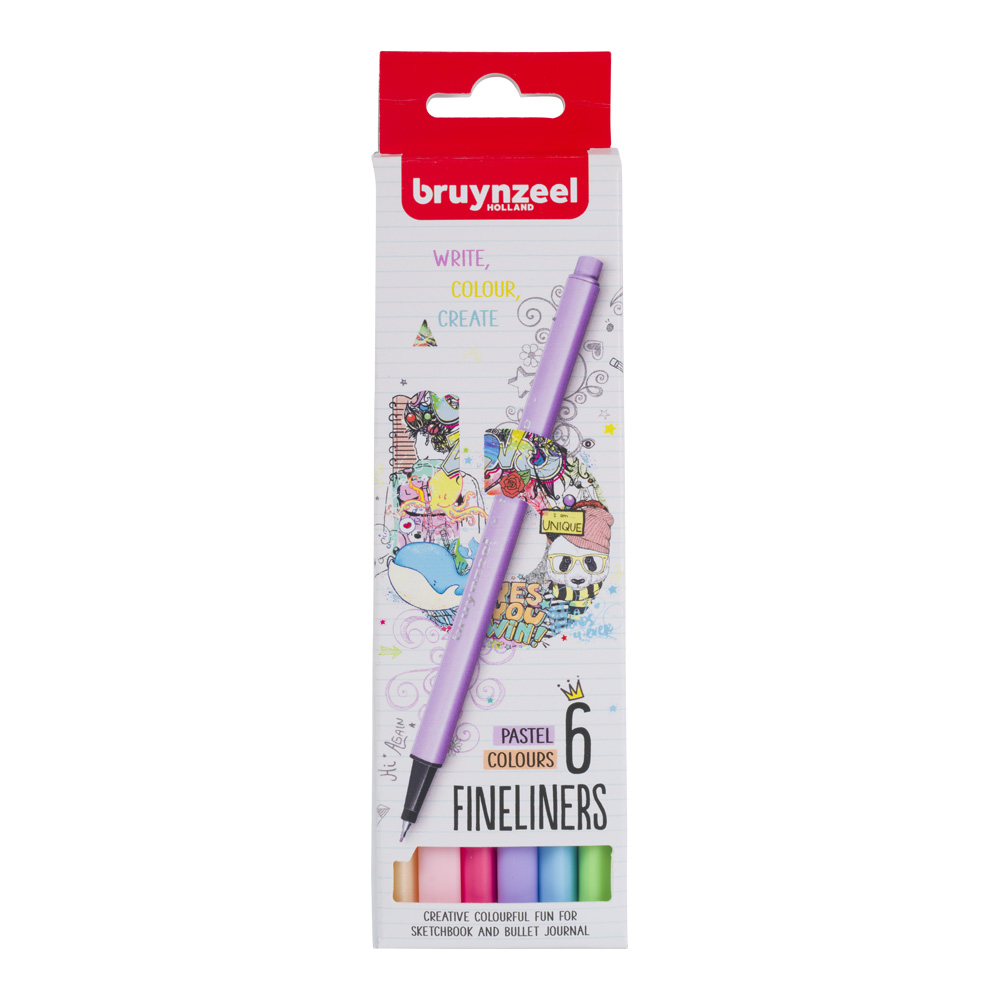 Royal Talens Bruynzeel Fineliner 6 Pastel