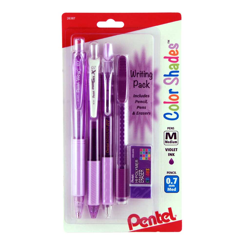 Pentel Color Shades Writing Pack -Violet