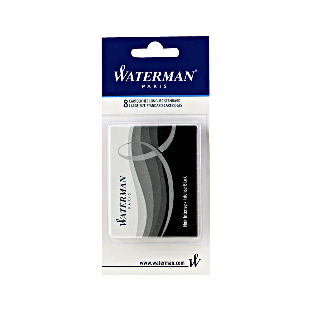 Waterman Ink Cartridge Set/8 Large Black