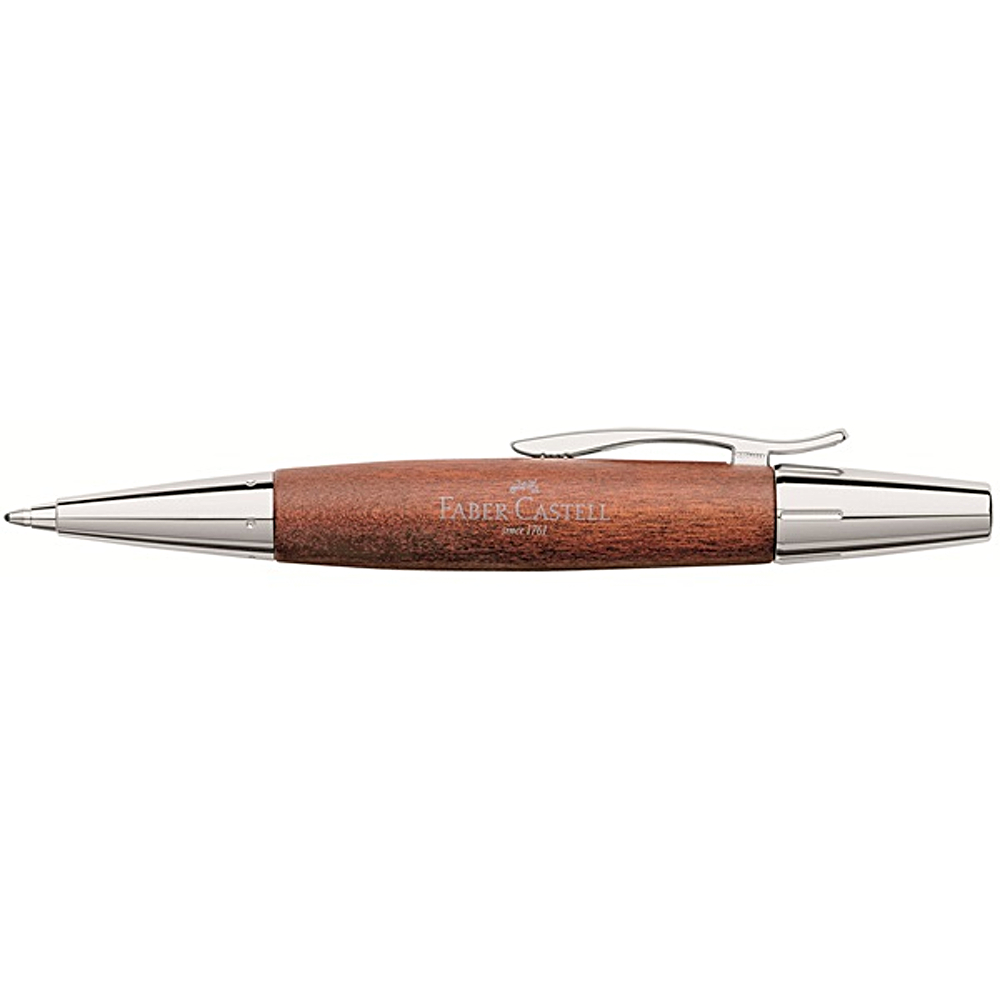 Faber-Castell E-Motion Brwn Wood/Chrome Bpnt