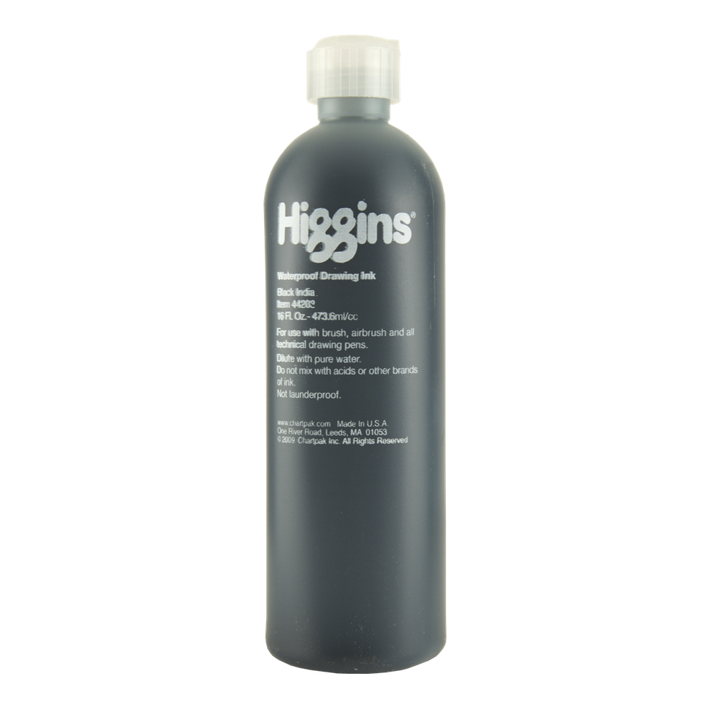 Higgins India Ink 4417 Black 16 Oz