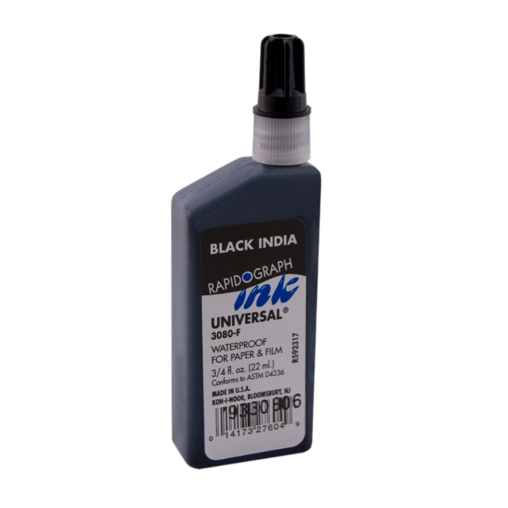 Rapidograph Black Drawing Ink 3080 3/4 Oz