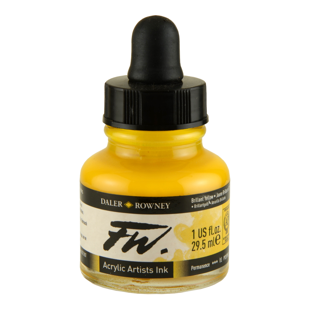 Fw Acrylic Artists Ink 1 Oz Brilliant Yellow