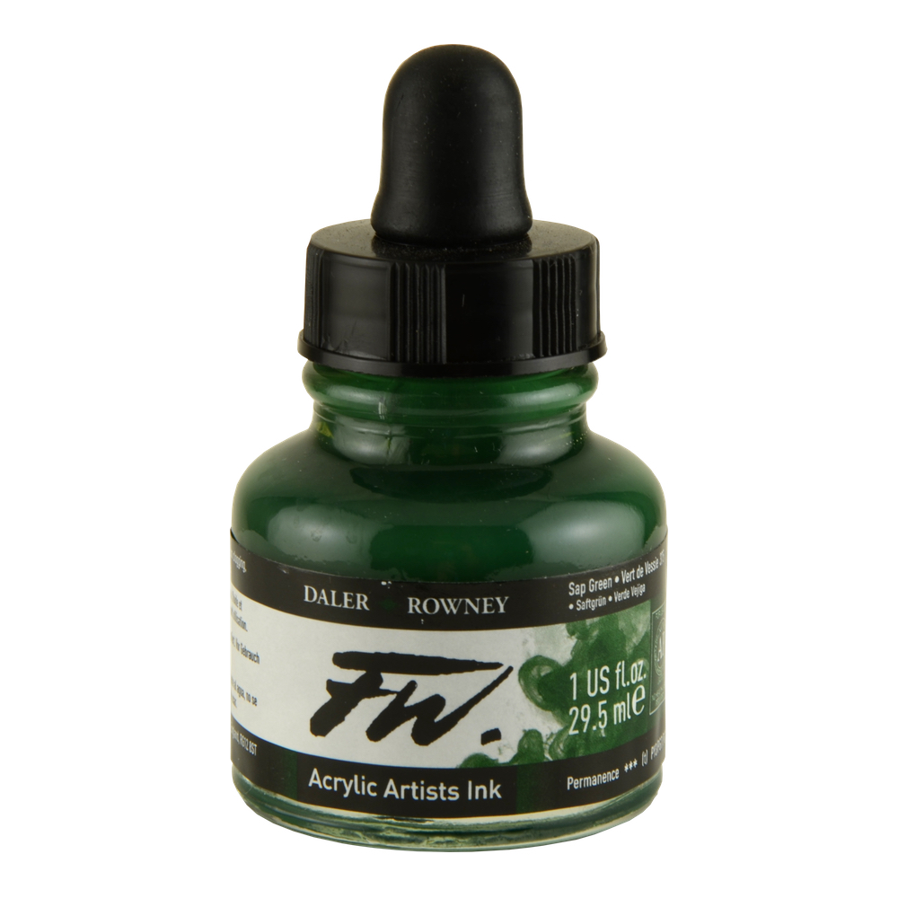 Fw Acrylic Artists Ink 1 Oz Sap Green