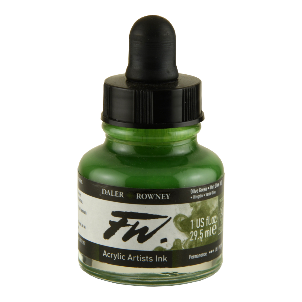 Fw Acrylic Artists Ink 1 Oz Olive Green