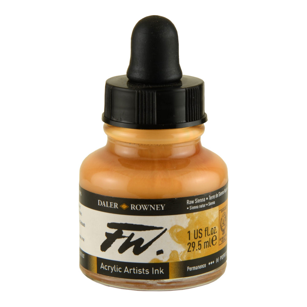 Fw Acrylic Artists Ink 1 Oz Raw Sienna