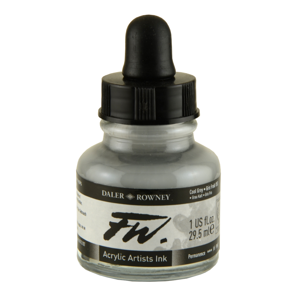 Fw Acrylic Artists Ink 1 Oz Cool Grey