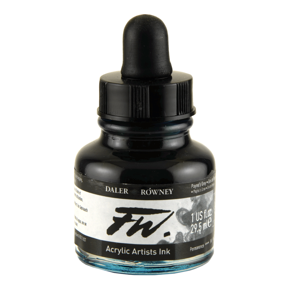 Fw Acrylic Artists Ink 1 Oz Paynes Gray