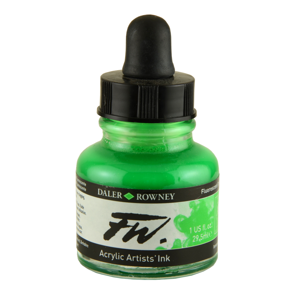 Fw Fluorescent Acryl Ink 1 Oz Green