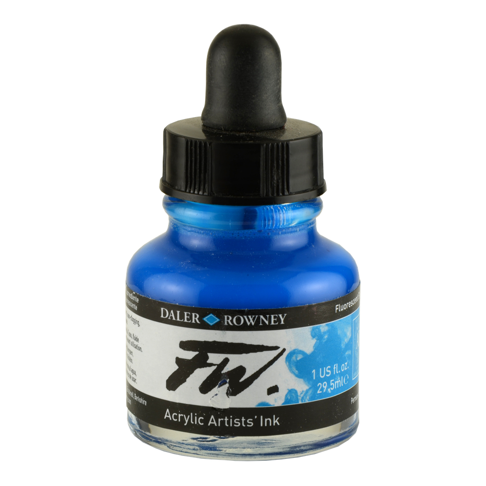 Fw Fluorescent Acryl Ink 1 Oz Blue