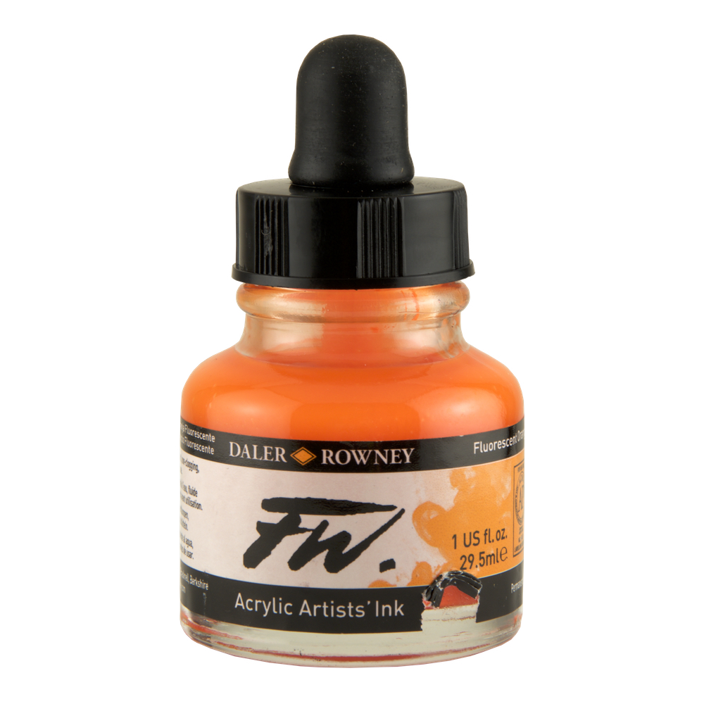 Fw Fluorescent Acryl Ink 1 Oz Orange