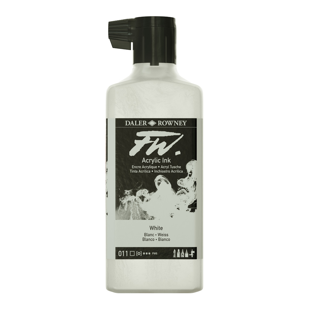 Fw Acrylic Artists Ink 180ml White