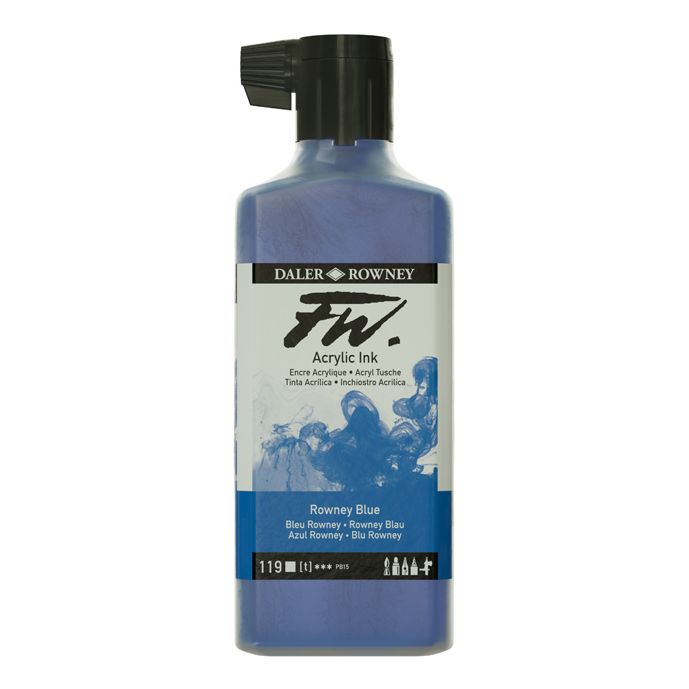 Fw Acrylic Artists Ink 180ml Rowney Blue