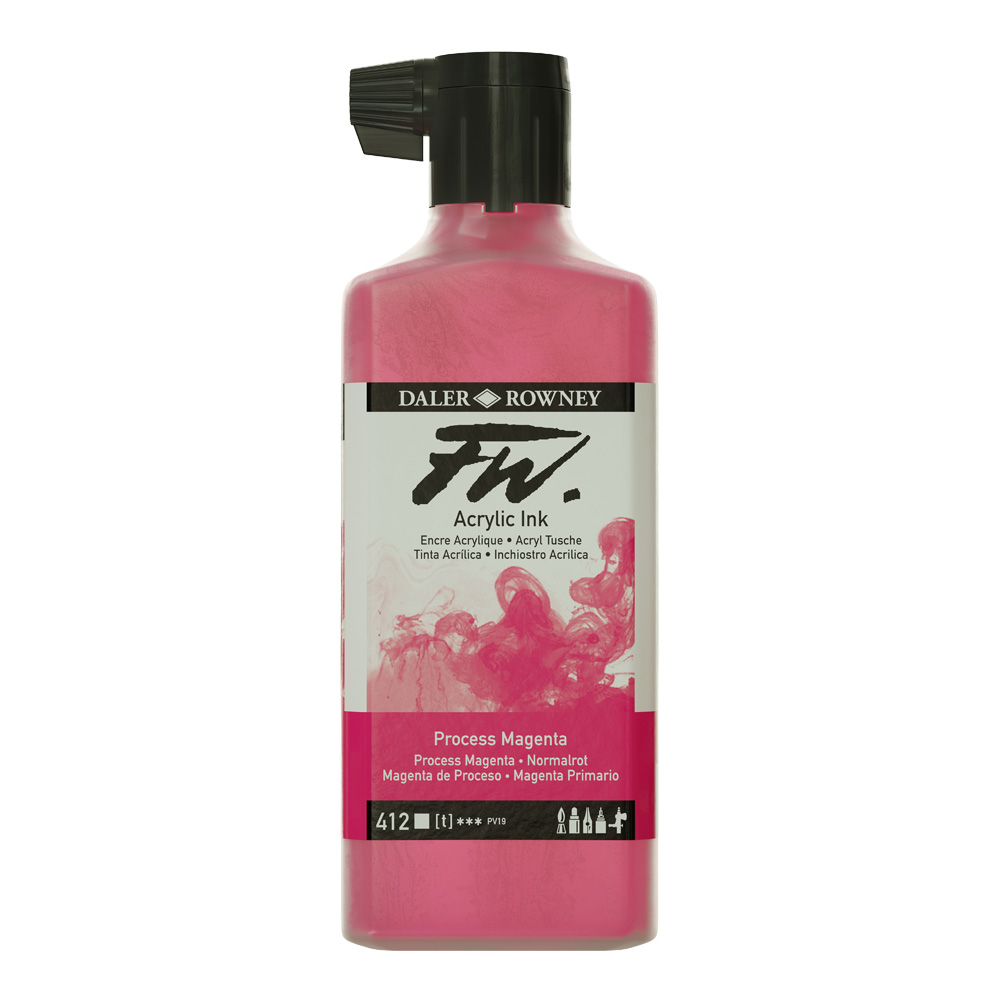 Fw Acrylic Artists Ink 180ml Process Magenta