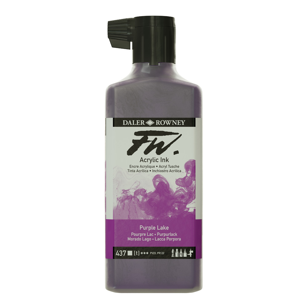 Fw Acrylic Artists Ink 180ml Purple Lake