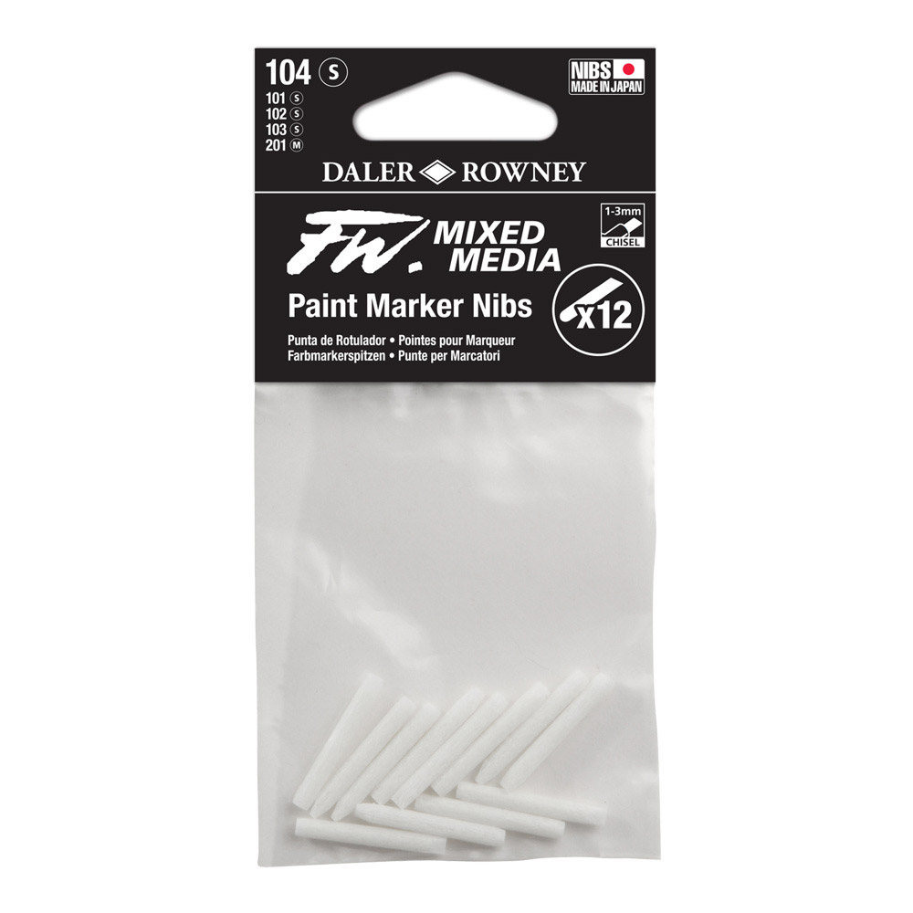 FW Paint Mkr Nibs 12/pk 1-3mm Chisel