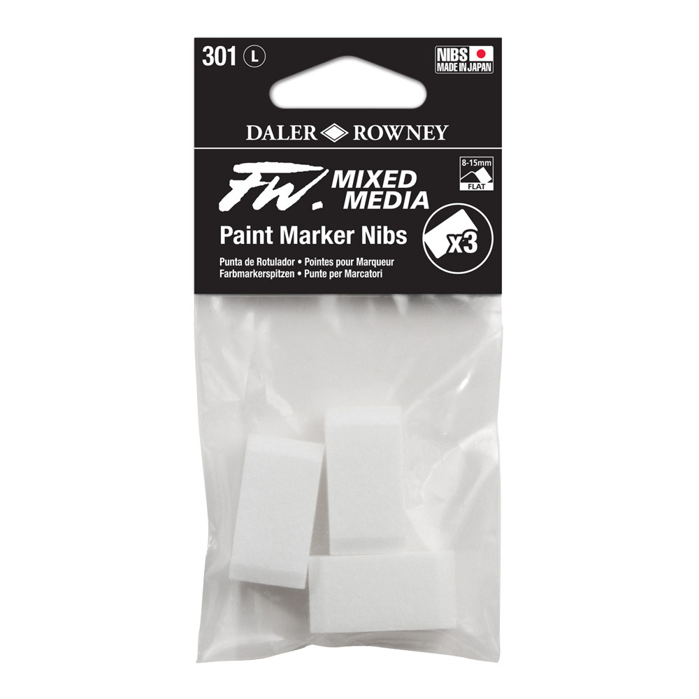 FW Paint Mkr Nibs 3/pk 8-15mm Flat