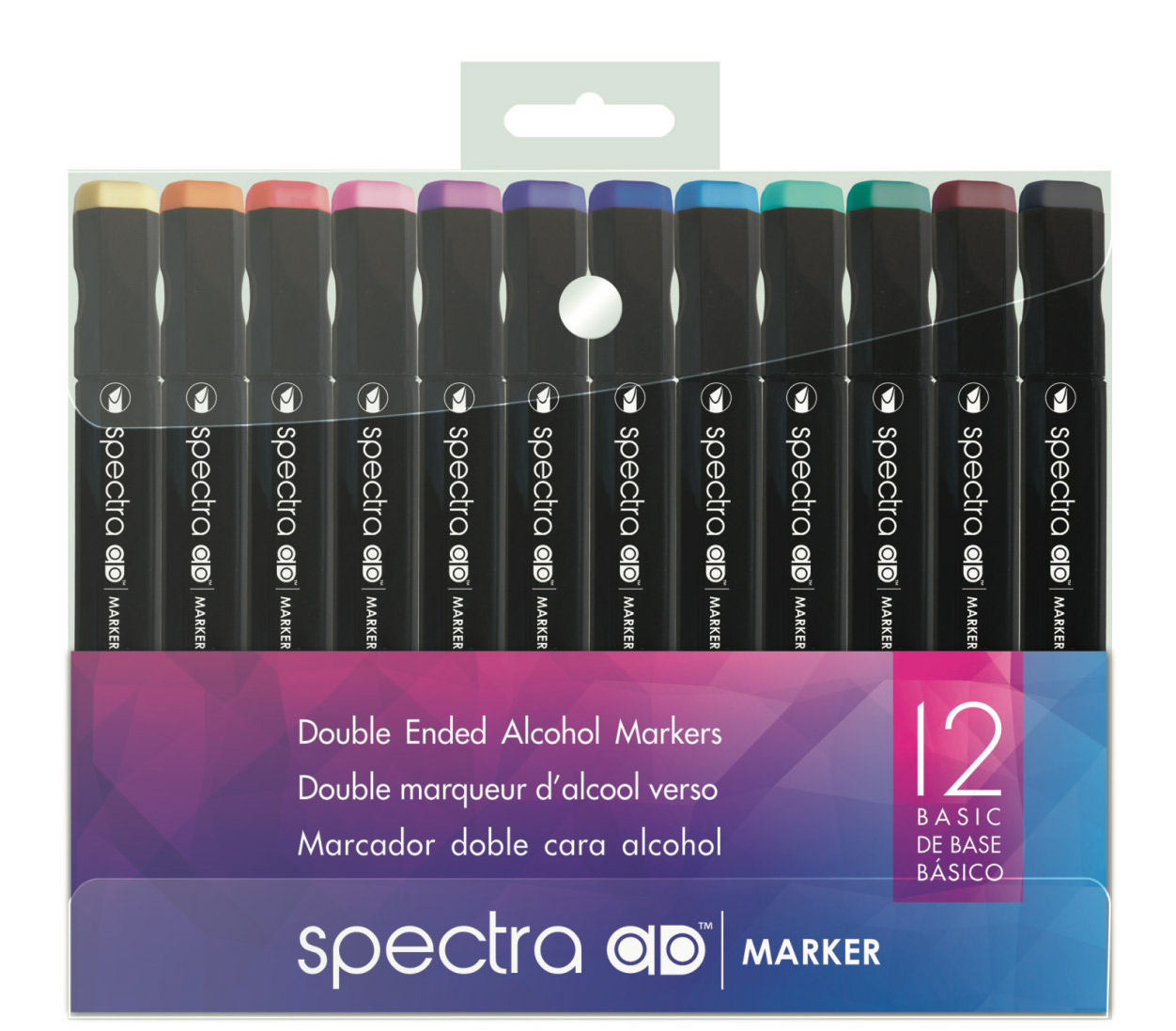 Chartpak Spectra Admarker Set 12 Basic Colors