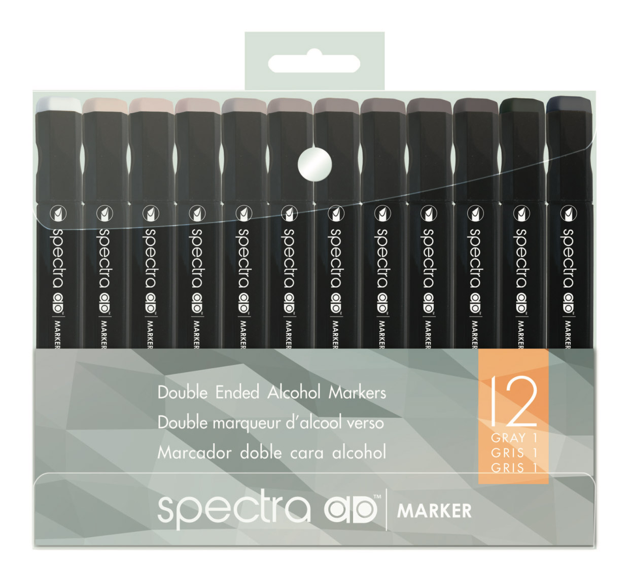 Chartpak Spectra Admarker Set 12 Wrm Gry Clrs