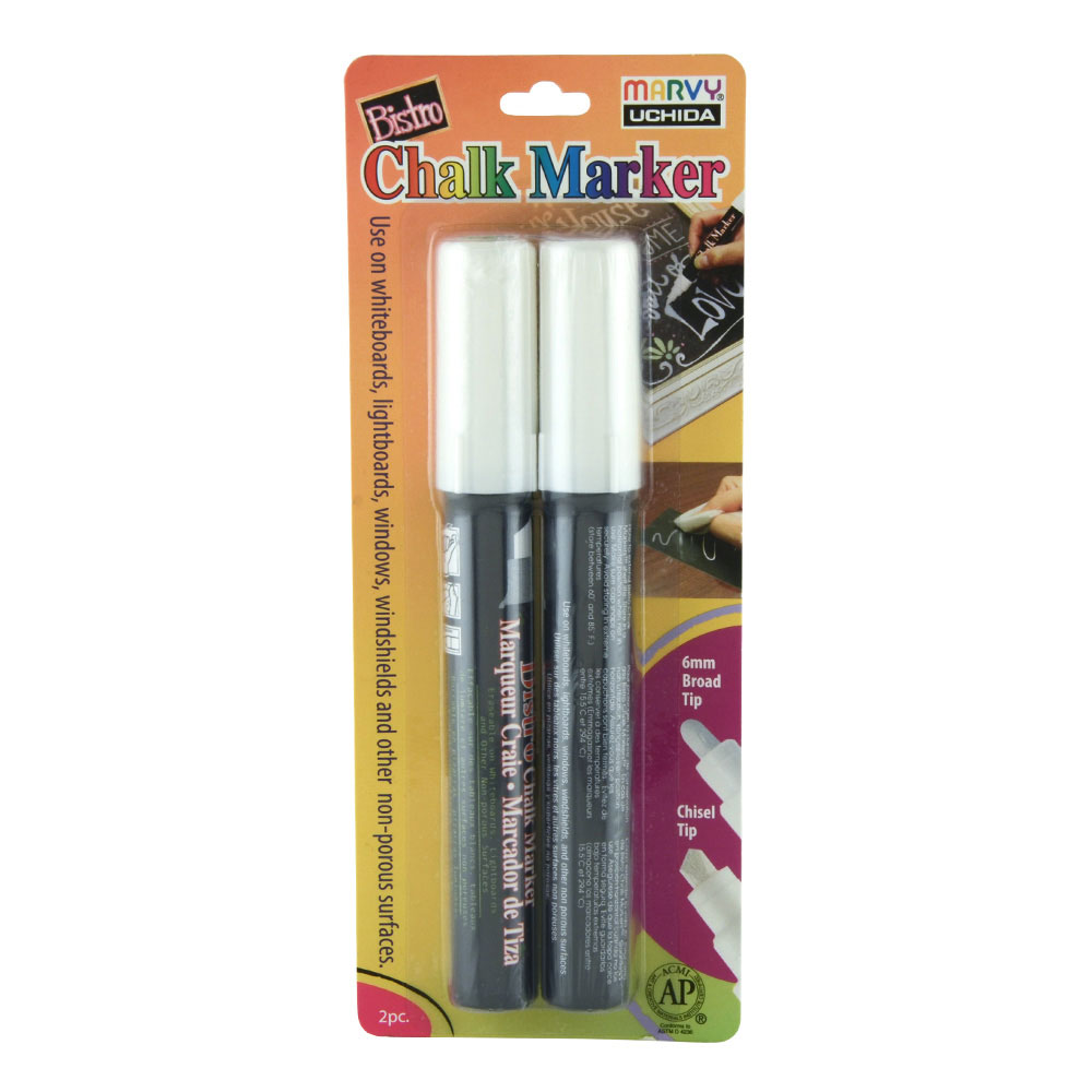 Bistro Chalk Marker White Set Broad & Chisel