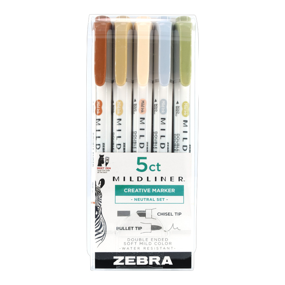 Mildliner Neutral Vintage Set 5 Pack