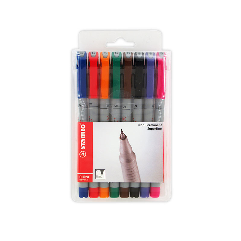 Stabilo Ohpen Watersoluble Superfine Set Of 8