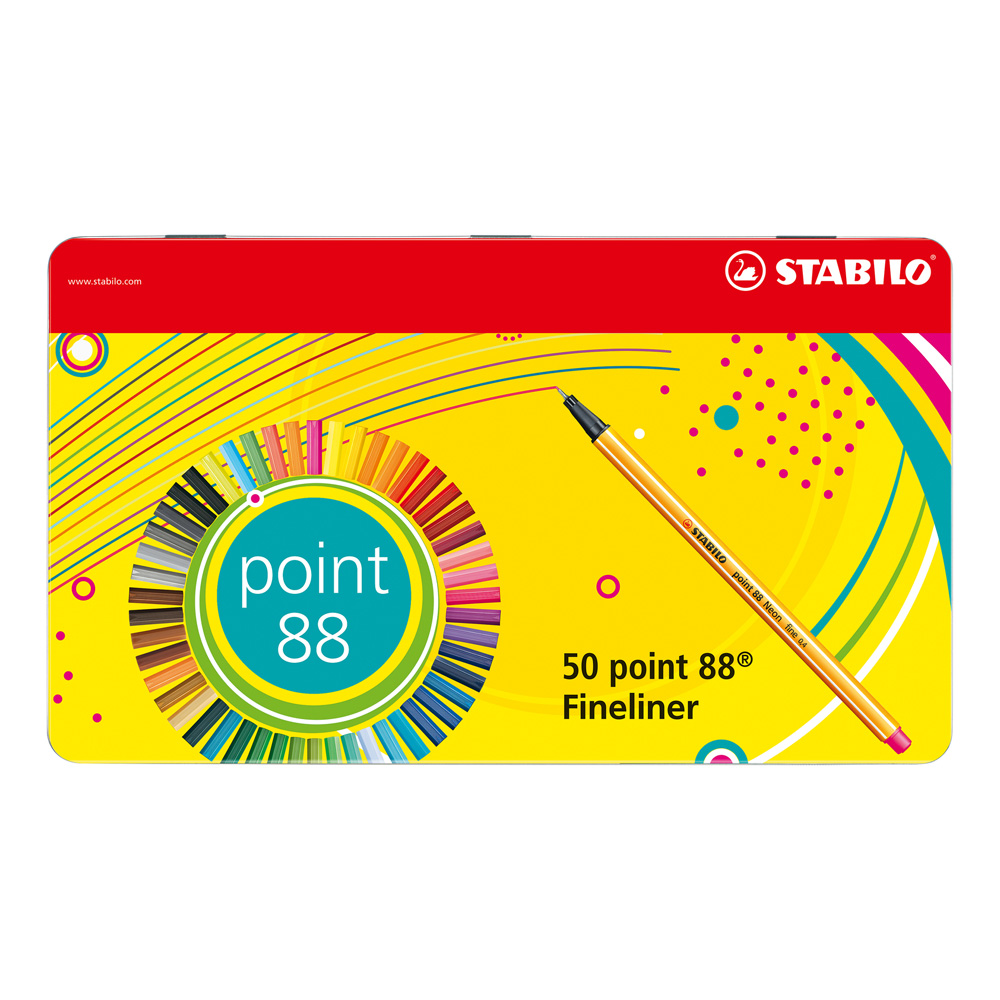 Stabilo Point 88 50-Color Tin Set