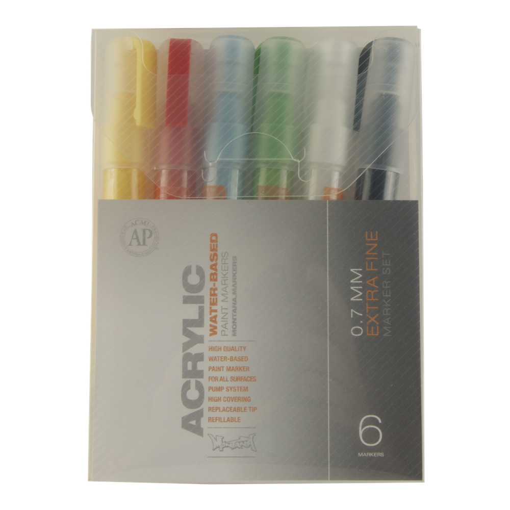 Montana Acrylic Paint Marker 6 Set 0.7Mm