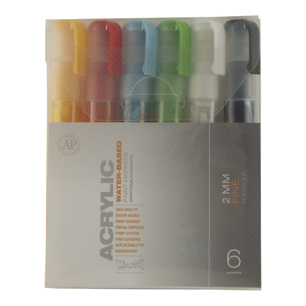 Montana Acrylic Paint Marker 6 Set 2Mm